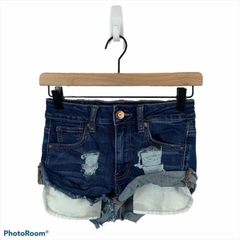American Eagle Distressed Hi-Rise Short Size 0